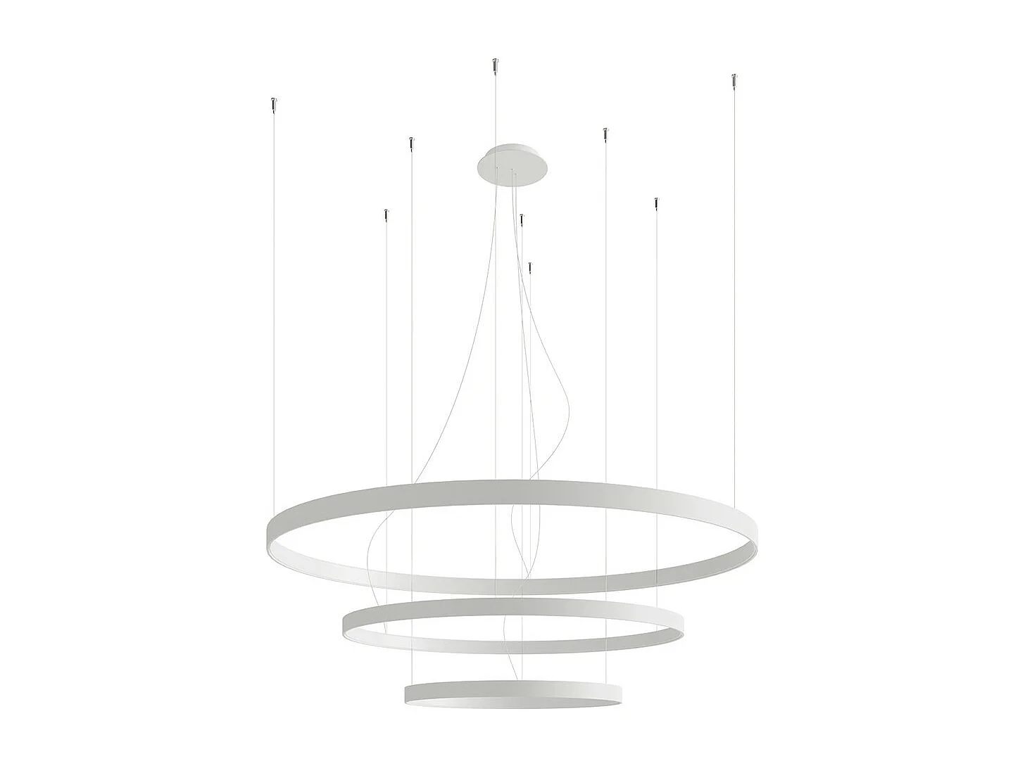 Kroonluchters Rio Modern Van  - 3 Lichtbronnen - L.110 X H.150 Cm - Wit