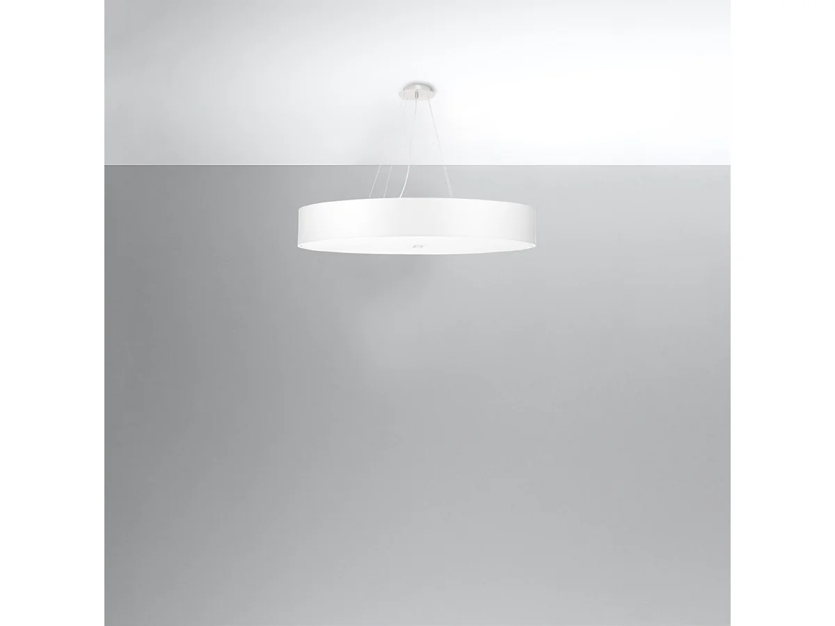 Kroonluchters Skala Minimalistisch Van  - 6 Lichtbronnen - L.90 X H.105 Cm - Wit