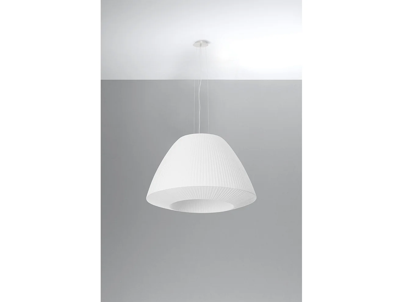 Sollux BELLA Pendentif Dôme Classique Blanc E27