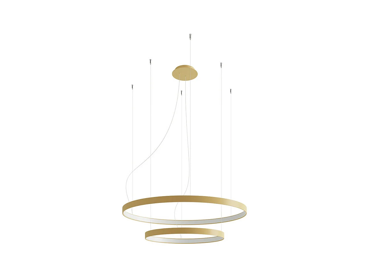 Kroonluchters Rio Modern Van  - 2 Lichtbronnen - L.78 X H.150 Cm - Gouden