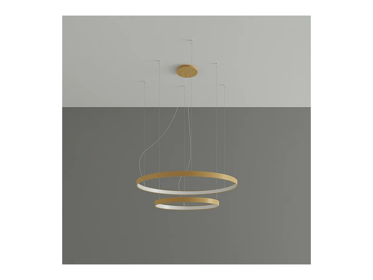 Sollux Rio Plafonnier Led Suspendu Intégré Doré
