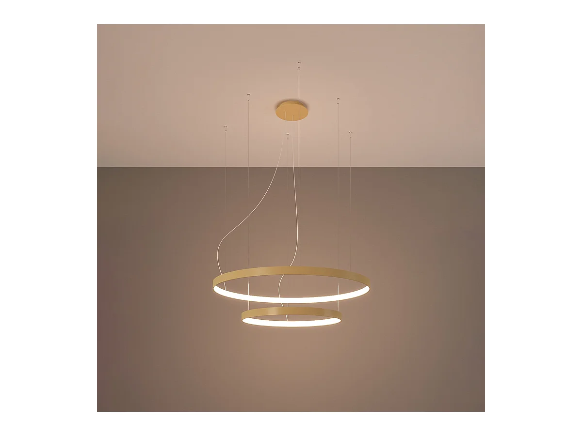 Sollux Rio Plafonnier Led Suspendu Intégré Doré
