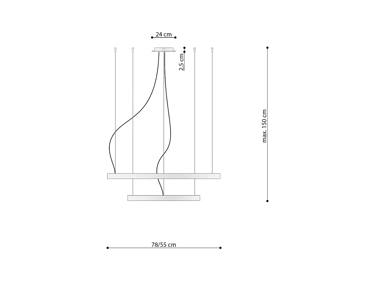 Sollux Rio Plafonnier Led Suspendu Intégré Doré