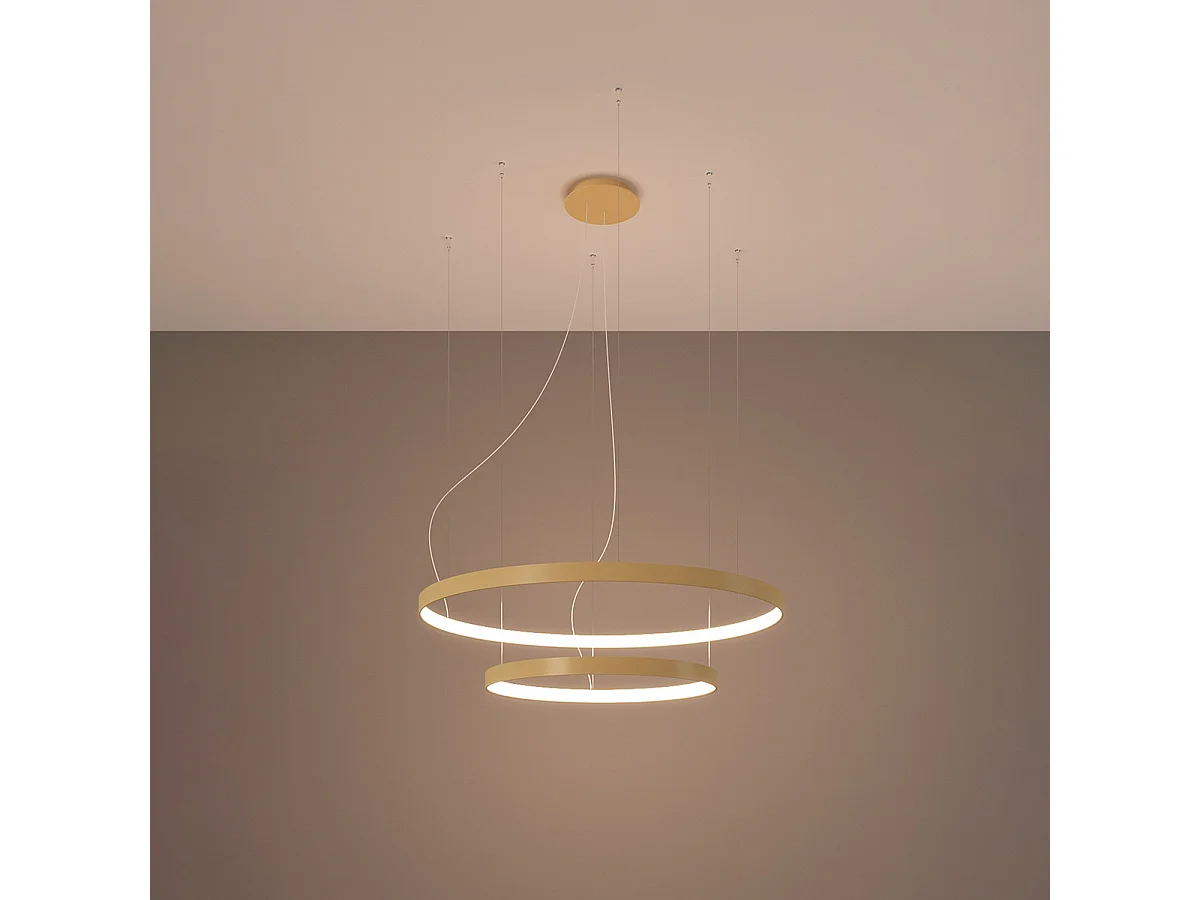 Kroonluchters Rio Modern Van  - 2 Lichtbronnen - L.78 X H.150 Cm - Gouden