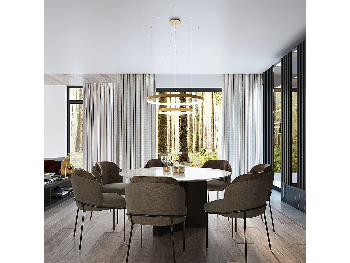 Kroonluchters Rio Modern Van  - 2 Lichtbronnen - L.78 X H.150 Cm - Gouden