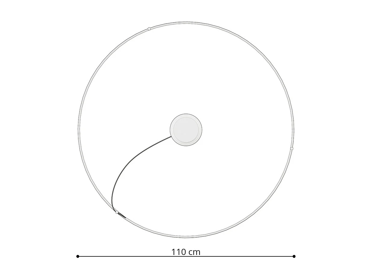 Sollux RIO Suspension LED Circulaire Intégrée Blanc 110cm 3000K