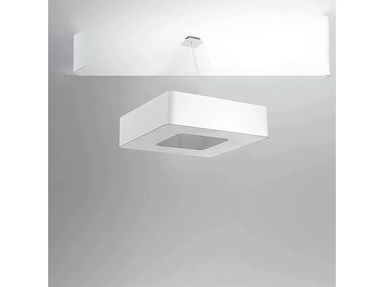 Kroonluchters Urano Minimalistisch Van  - 8 Lichtbronnen - L.80 X H.112 Cm - Wit