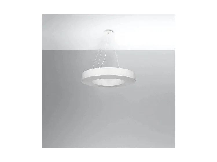 Sollux SATURNO Suspension Cylindrique Blanc 70cm E27