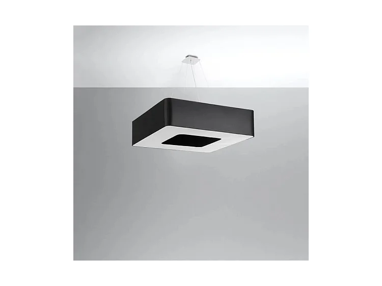 Sollux URANO Suspension Carrée Noir 80cm E27