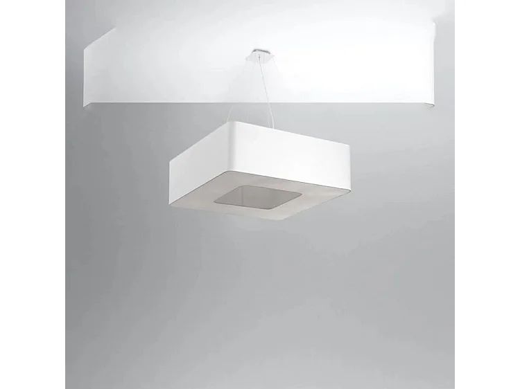 Kroonluchters Urano Minimalistisch Van  - 8 Lichtbronnen - L.60 X H.112 Cm - Wit