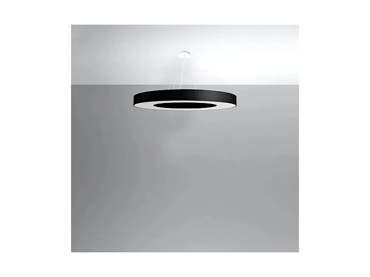 Sollux SATURNO Suspension Cylindrique Noir 90cm E27