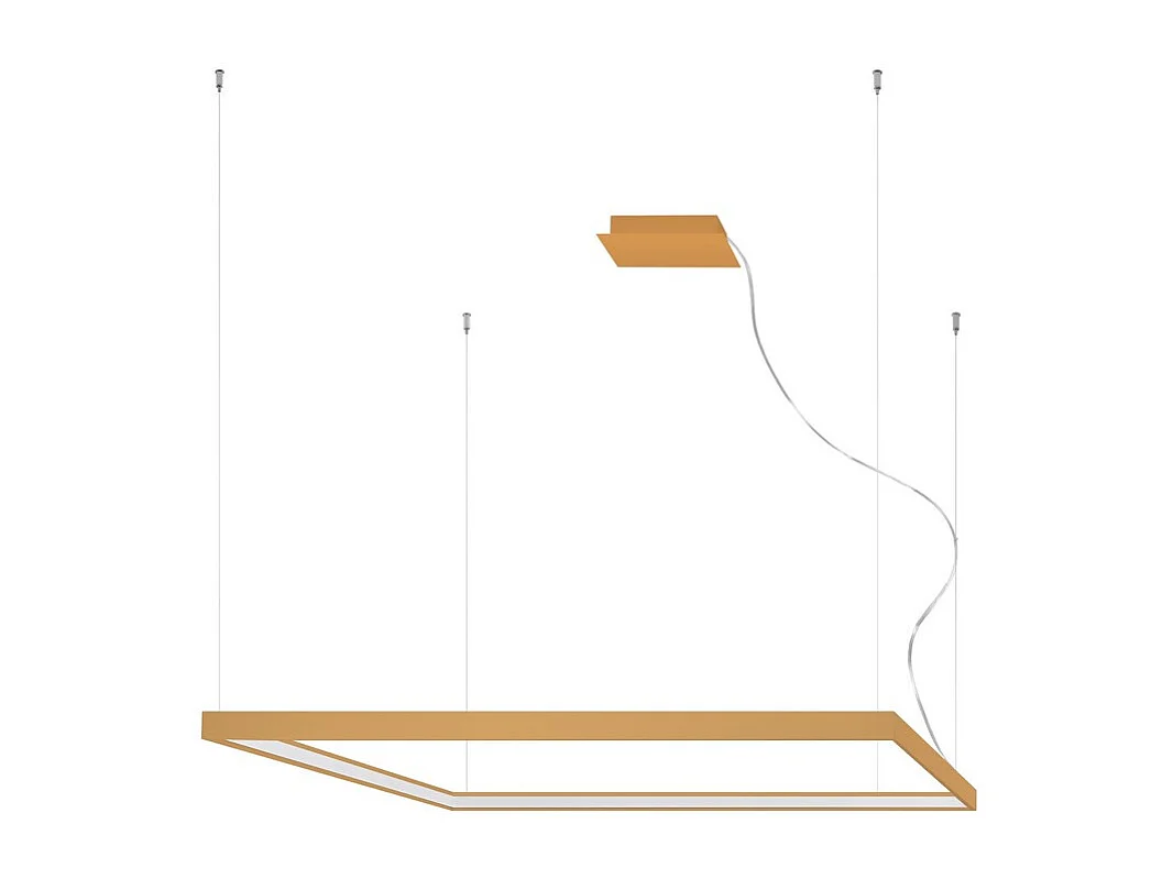 Lustres Nelya Moderno, Alumínio - 1 Lichtbronnen - L.110 X H.150 Cm - Dourado