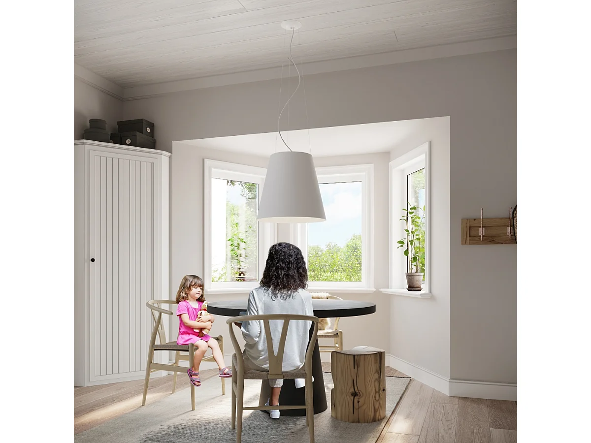 Classic Dome Pendelleuchte Weiß E27 Pendente Cupola Classic Bianco E27