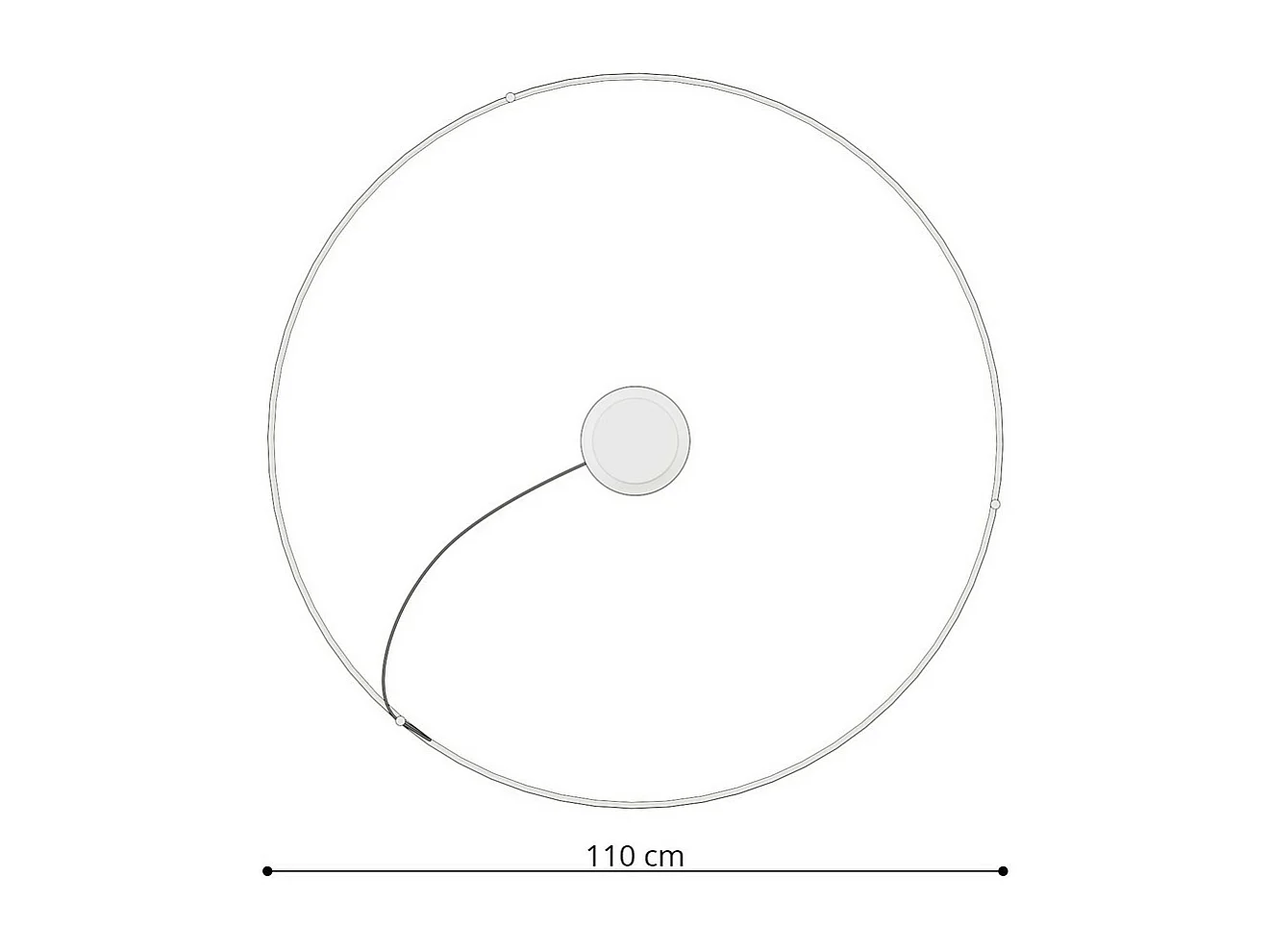 Sollux lichting Rio Integrierte LED-Ring-Pendel-Deckenleuchte, Weiß, 4000 K, 7820 lm