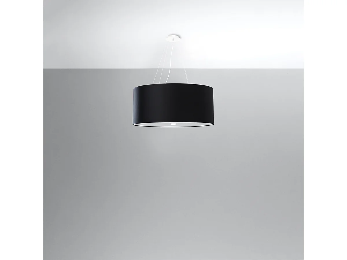 Kroonluchters Otto Minimalistisch Van  - 5 Lichtbronnen - L.60 X H.115 Cm - Zwart