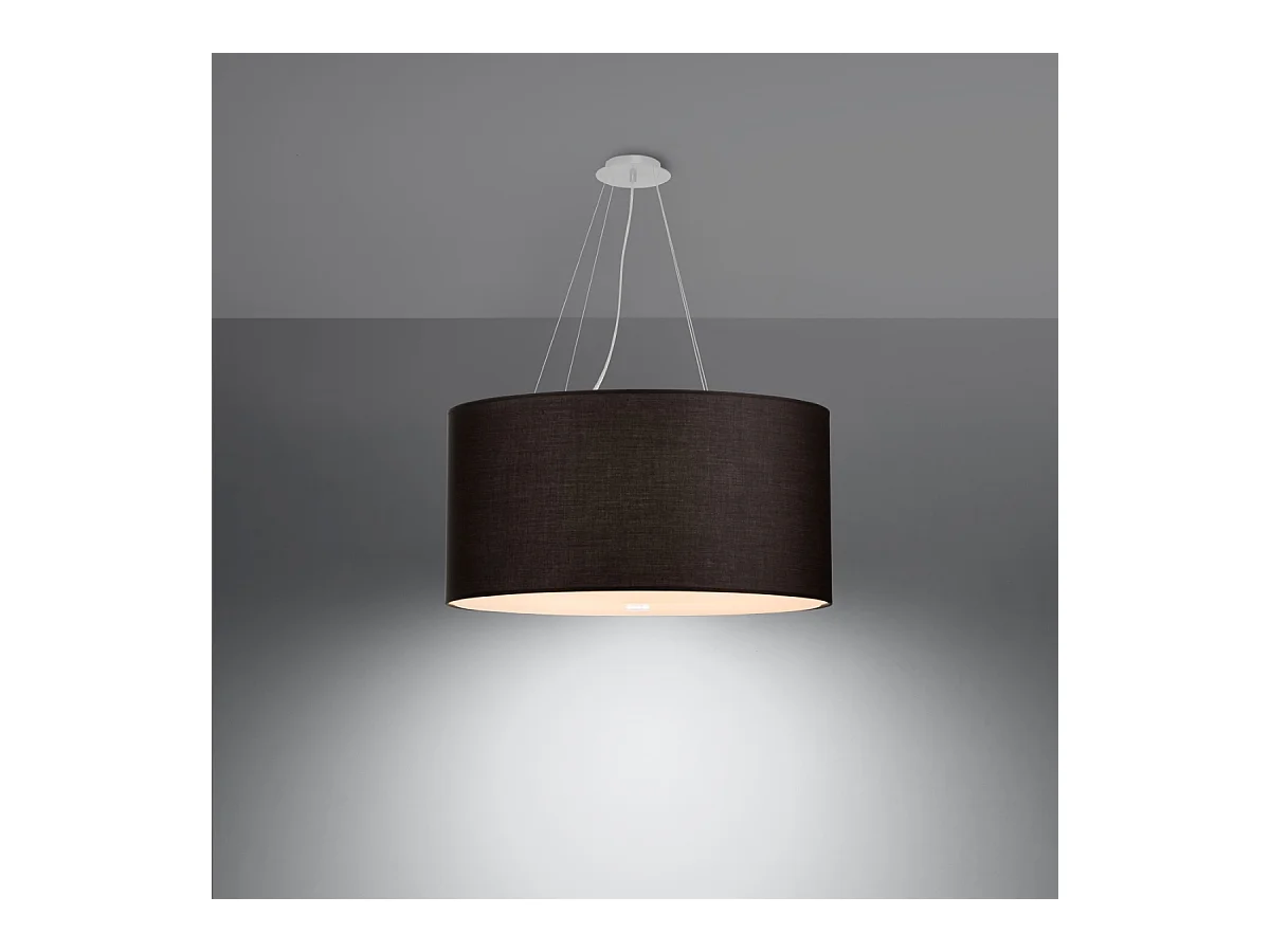 Kroonluchters Otto Minimalistisch Van  - 5 Lichtbronnen - L.60 X H.115 Cm - Zwart