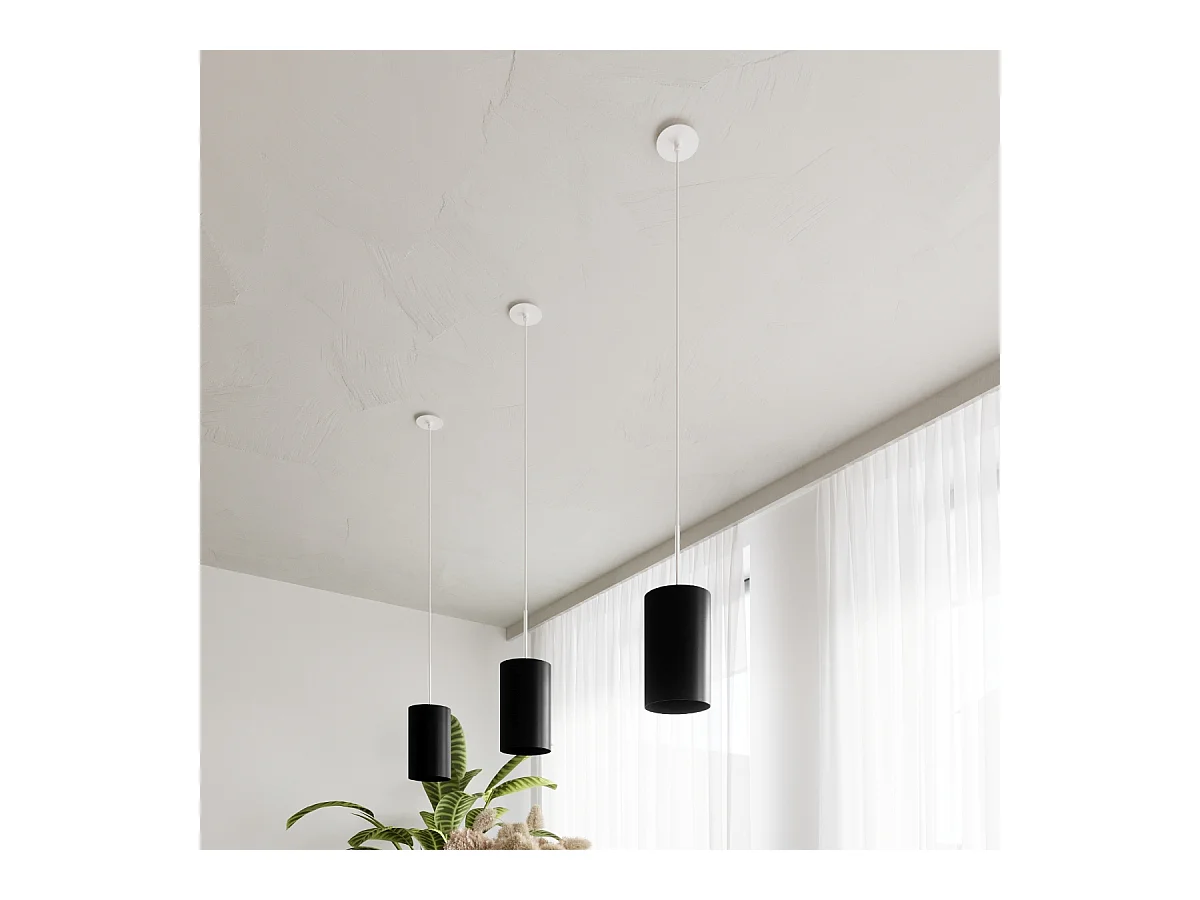 Kroonluchters Otto Minimalistisch Van  - 5 Lichtbronnen - L.60 X H.115 Cm - Zwart