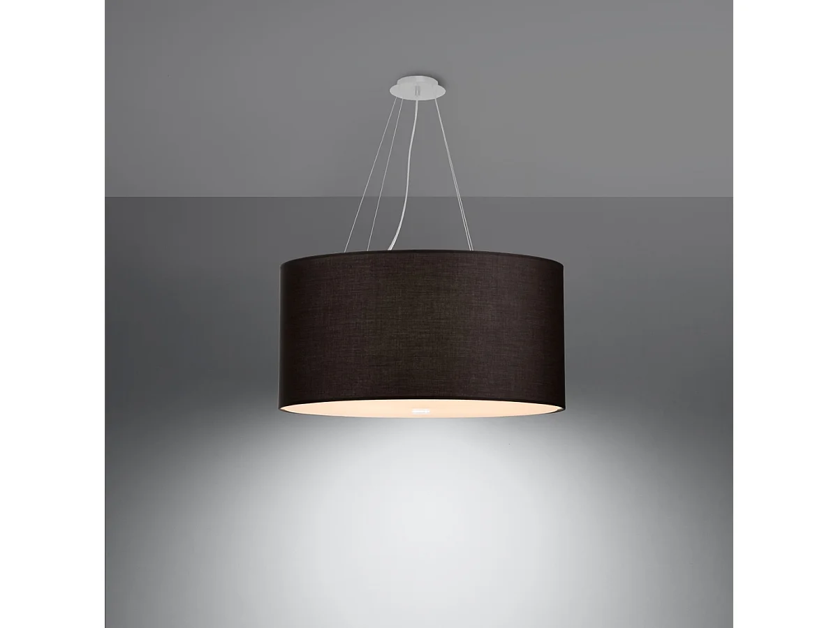 Sollux OTTO Suspension Cylindrique Noir 60cm E27