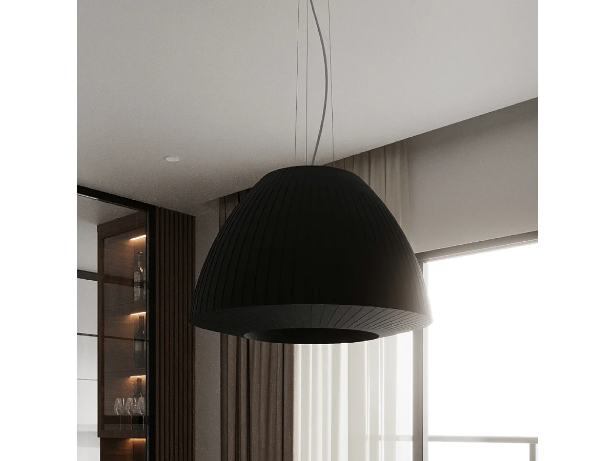 Sollux BELLA Pendentif Dôme Classique Noir E27