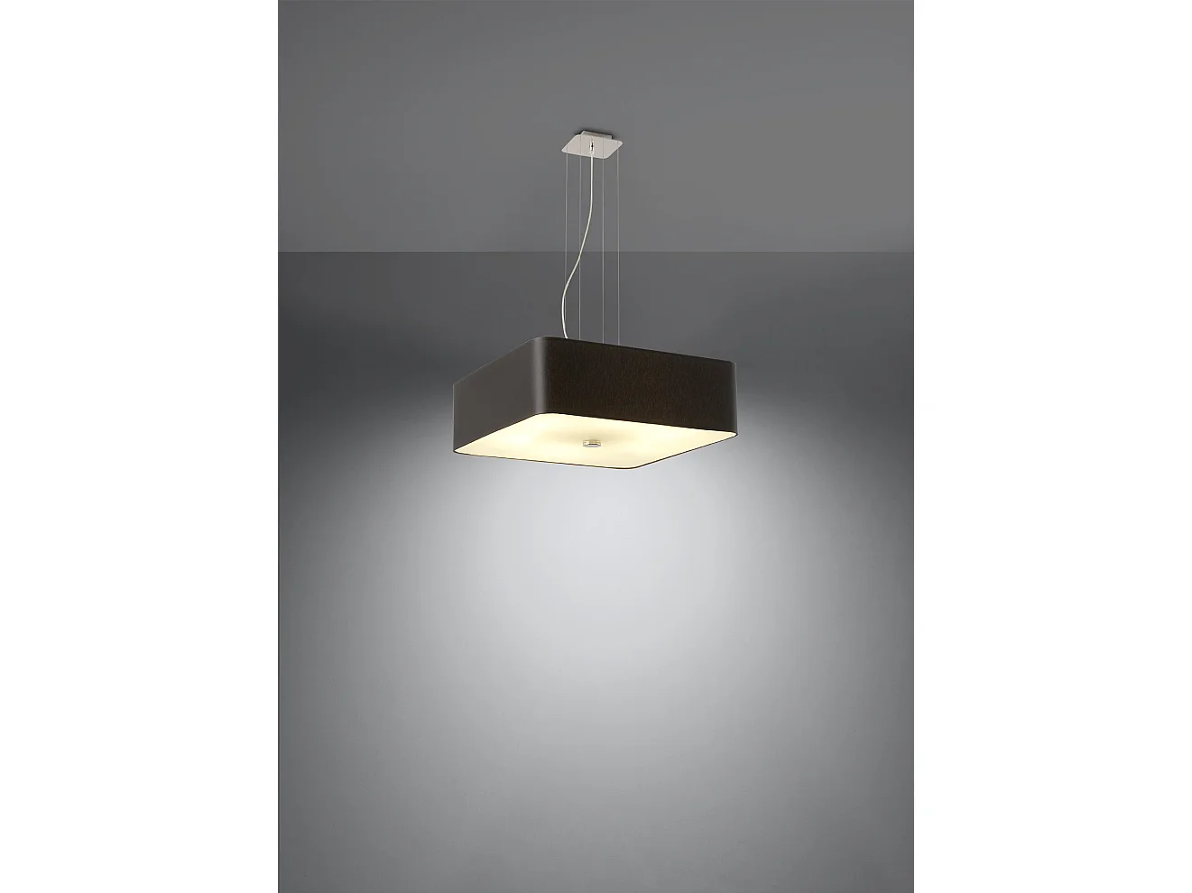 Quadratische Pendelleuchte Schwarz 55cm E27 Lampadario quadrato nero 55 cm E27