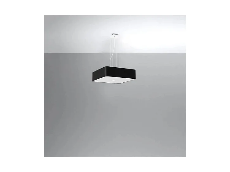 Square Pendelleuchte Black 55cm E27 Quadratische Pendelleuchte Schwarz 55cm E27