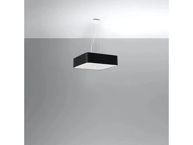 Sollux LOKKO Suspension Carrée Noir 55cm E27