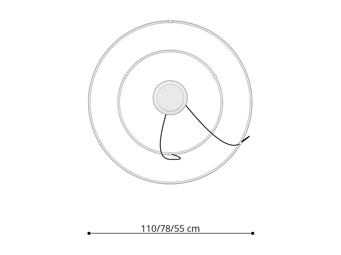 Sollux lichting Rio Integrierte LED-Pendel-Deckenleuchte, Schwarz, 3000 K, 9390 lm