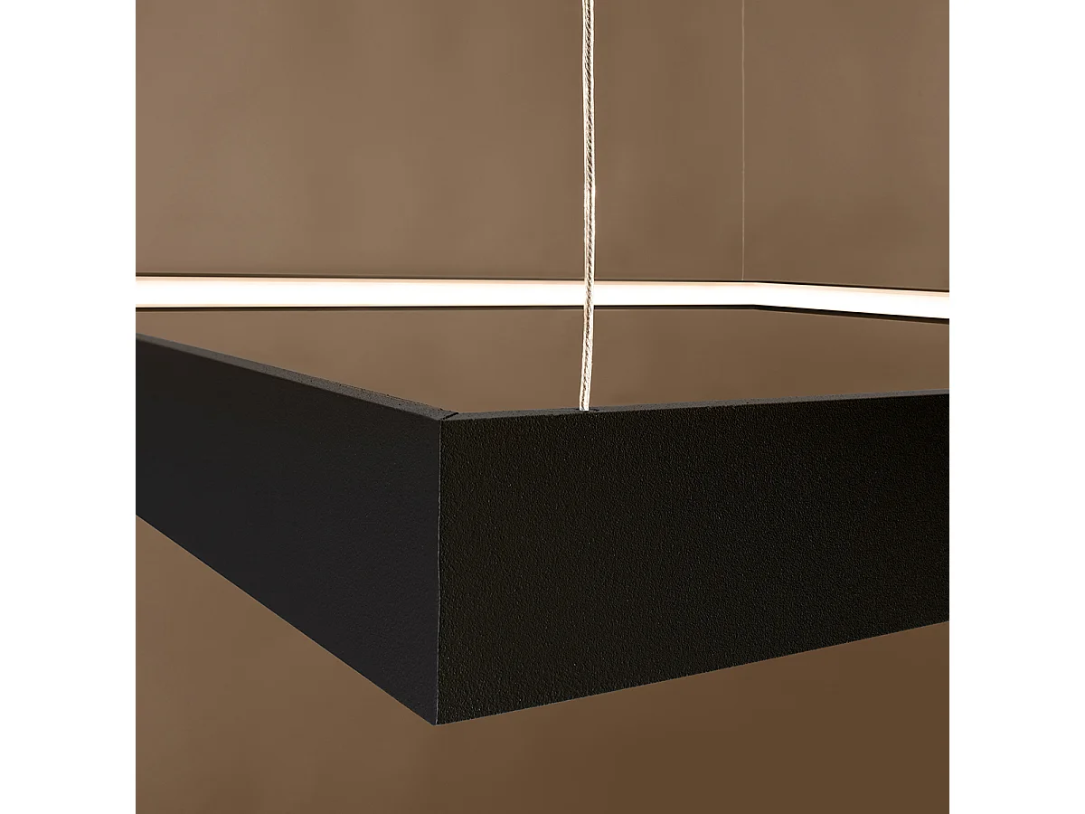 Sollux lichting Nelya Integrierte quadratische LED-Deckenleuchte, schwarz, 3000 K, 8096 lm