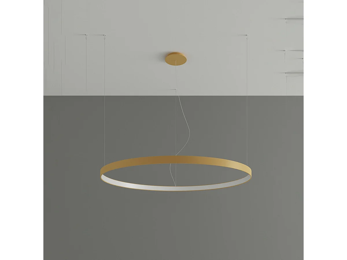 Kroonluchters Rio Modern Van  - 1 Lichtbronnen - L.110 X H.150 Cm - Gouden