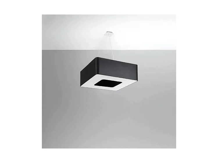 Sollux URANO Suspension Carrée Noir 60cm E27