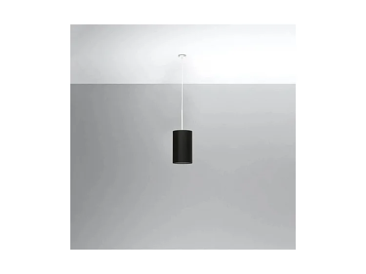Sollux OTTO Suspension Slim Cylindrique Lumière Noir 15cm E27