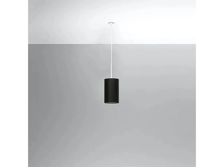 Sollux OTTO Suspension Slim Cylindrique Lumière Noir 15cm E27