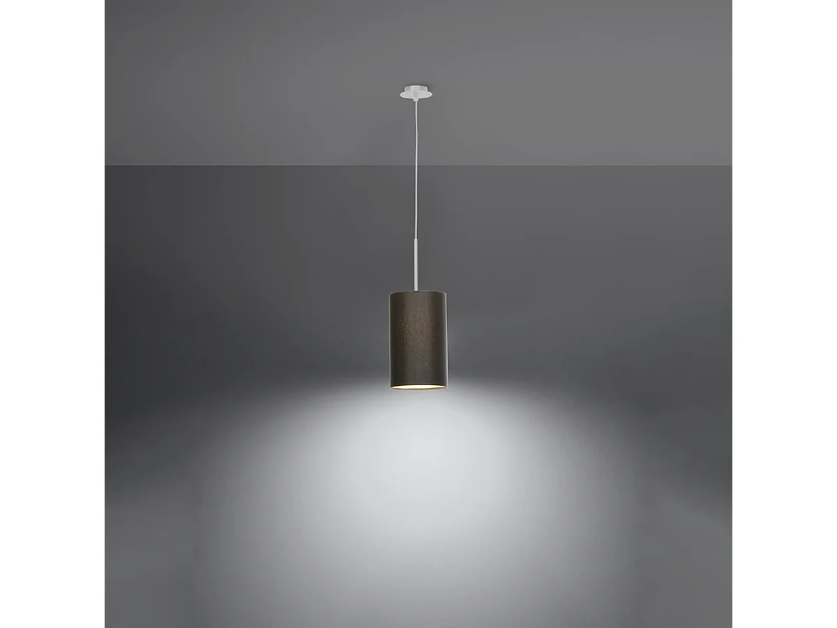 Sollux OTTO Suspension Slim Cylindrique Lumière Noir 15cm E27