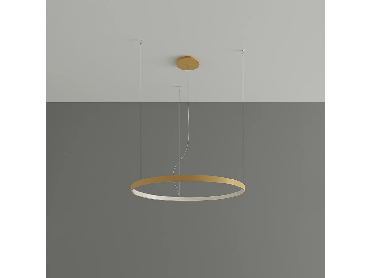 Kroonluchters Rio Modern Van  - 1 Lichtbronnen - L.55 X H.150 Cm - Gouden