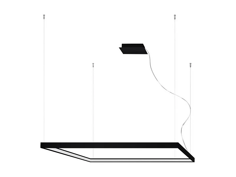 Sollux lichting Nelya Integrierte LED-Deckenleuchte, quadratisch, schwarz, 4000 K, 8096 lm