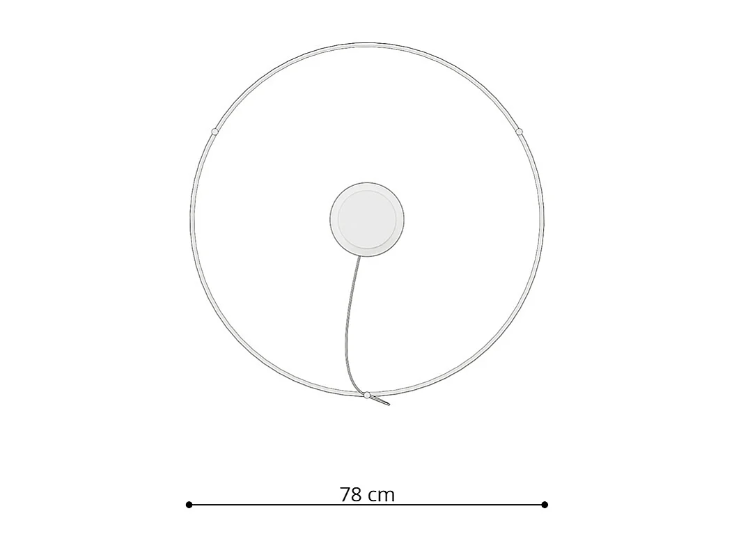 Sollux RIO Suspension LED Circulaire Intégrée Noir 78cm 3000K