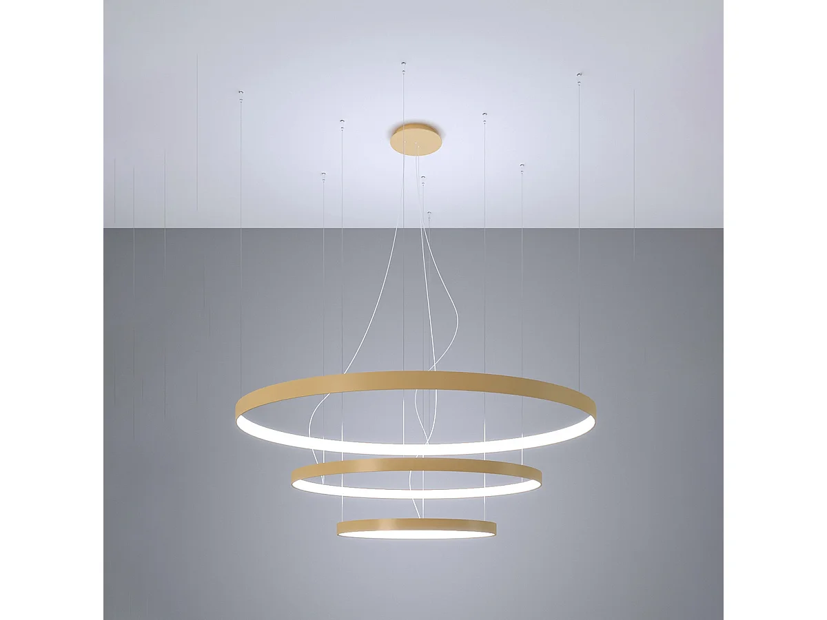 Sollux Rio Plafonnier Led Suspendu Intégré Doré