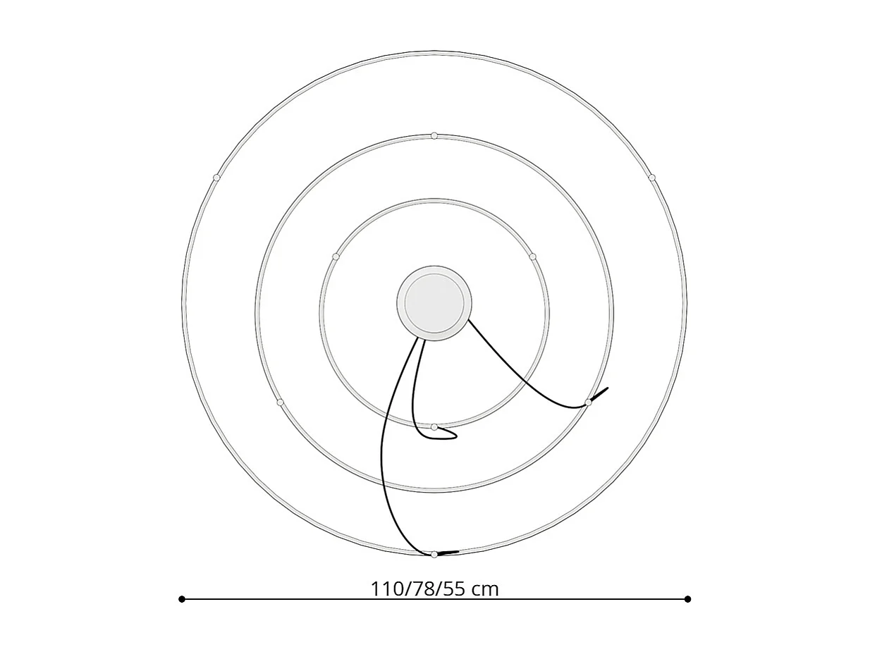 Sollux Rio Plafonnier Led Suspendu Intégré Doré