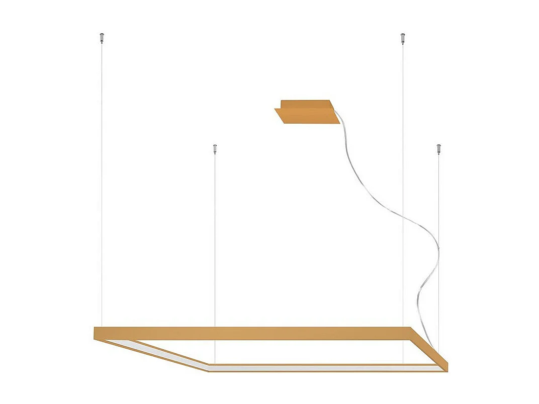 Lustres Nelya Moderno, Alumínio - 1 Lichtbronnen - L.110 X H.150 Cm - Dourado