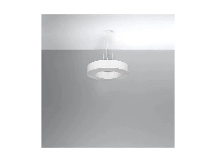 Sollux SATURNO Suspension Cylindrique Blanc 50cm E27