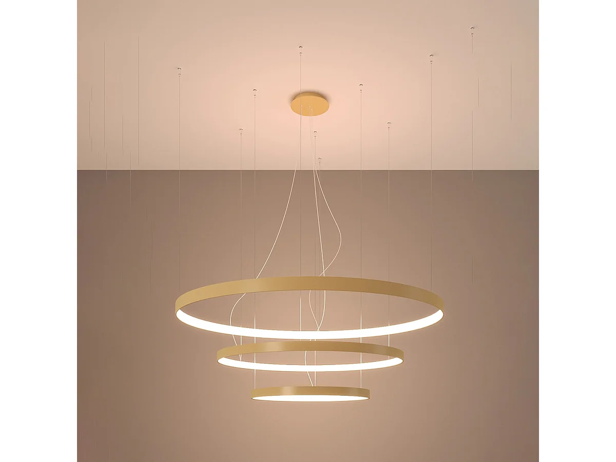 Sollux Rio Integrierte LED-Hängedeckenleuchte Golden