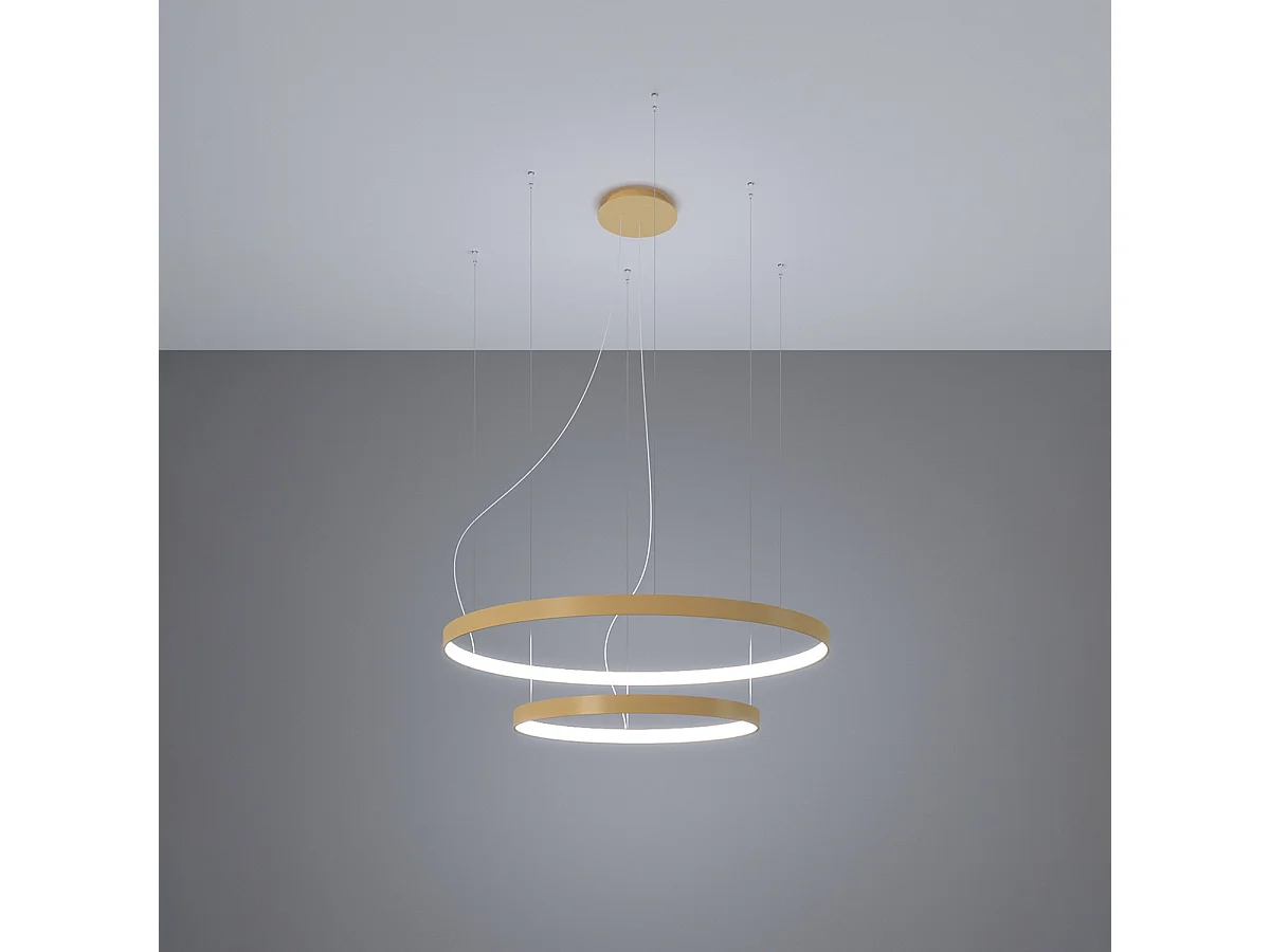 Sollux Rio Plafonnier Led Suspendu Intégré Doré