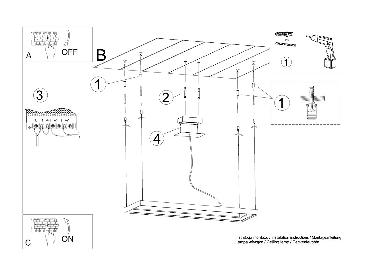 Sollux lichting Tuula Integrierte rechteckige LED-Deckenleuchte, weiß, 3000 K, 5757 lm