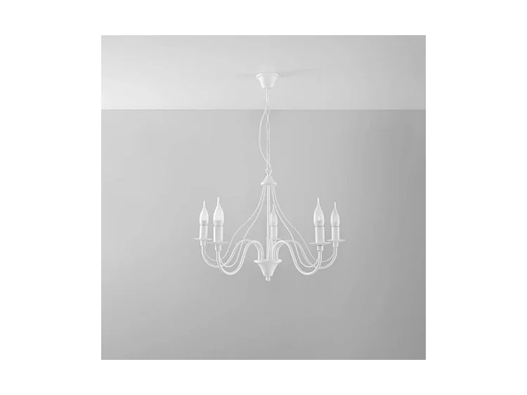 Sollux MINERWA Lustre à 5 bras multiples blanc, E14