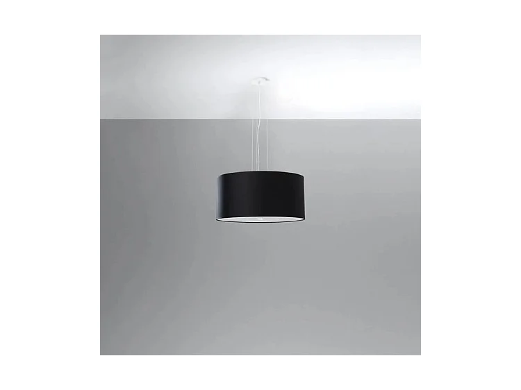 Sollux OTTO Suspension Cylindrique Noir 50cm E27