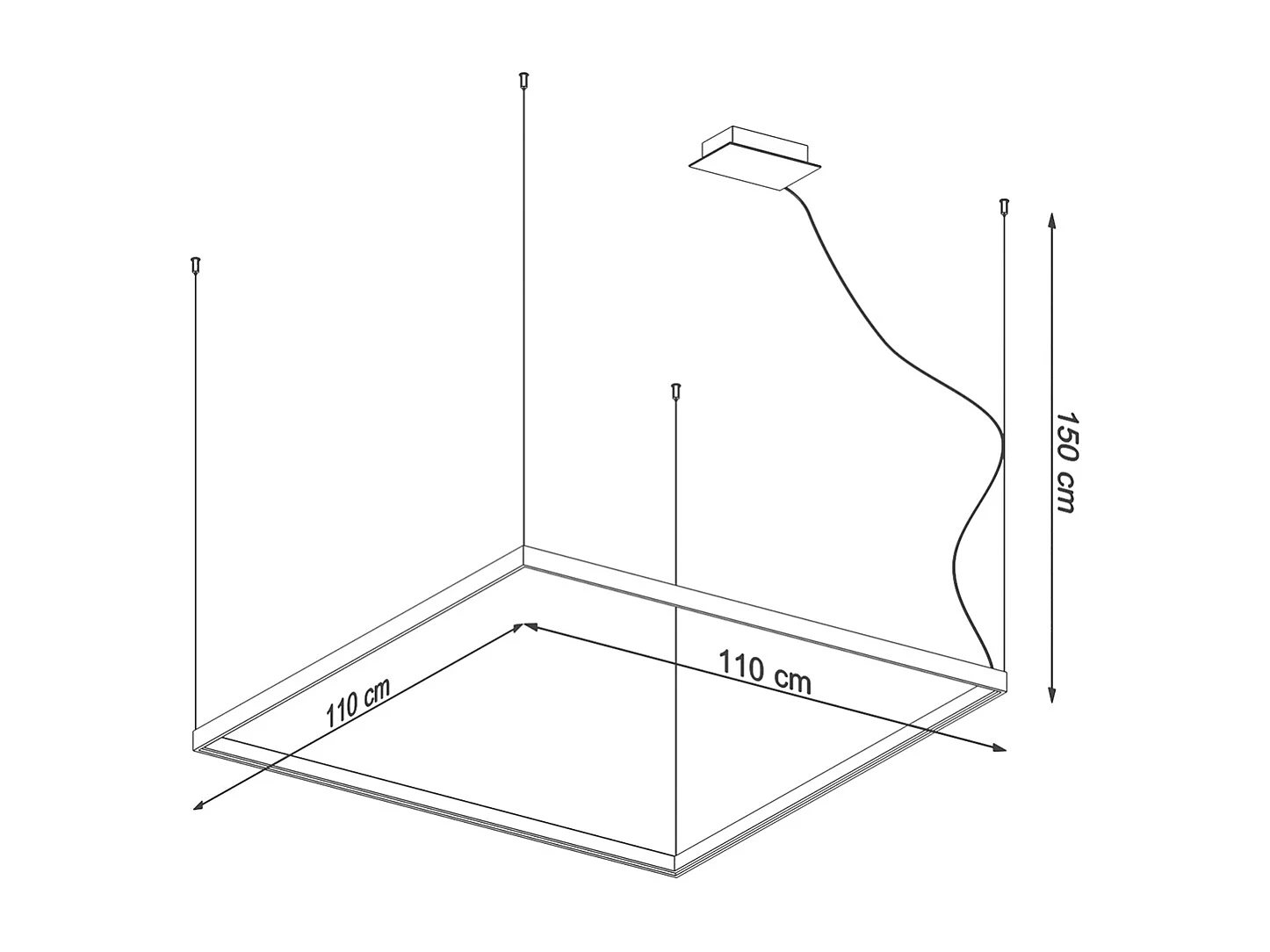 Sollux lichting Nelya Integrierte quadratische LED-Deckenleuchte, weiß, 4000 K, 8096 lm
