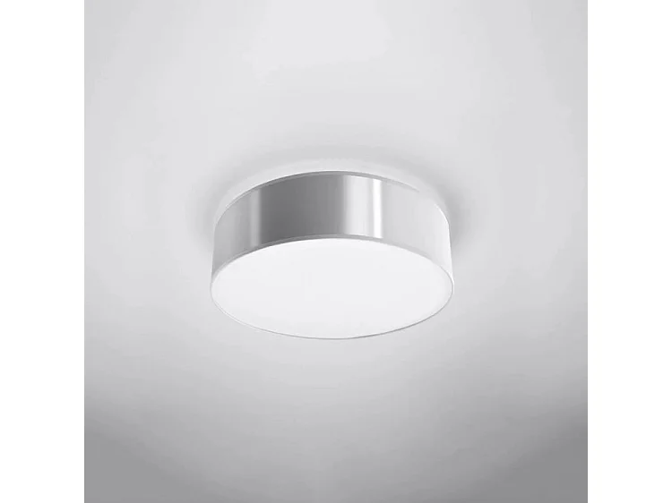 Plafondlampen Arena Minimalistisch Van  - 2 Lichtbronnen - L.35 X H.11 Cm - Grijs