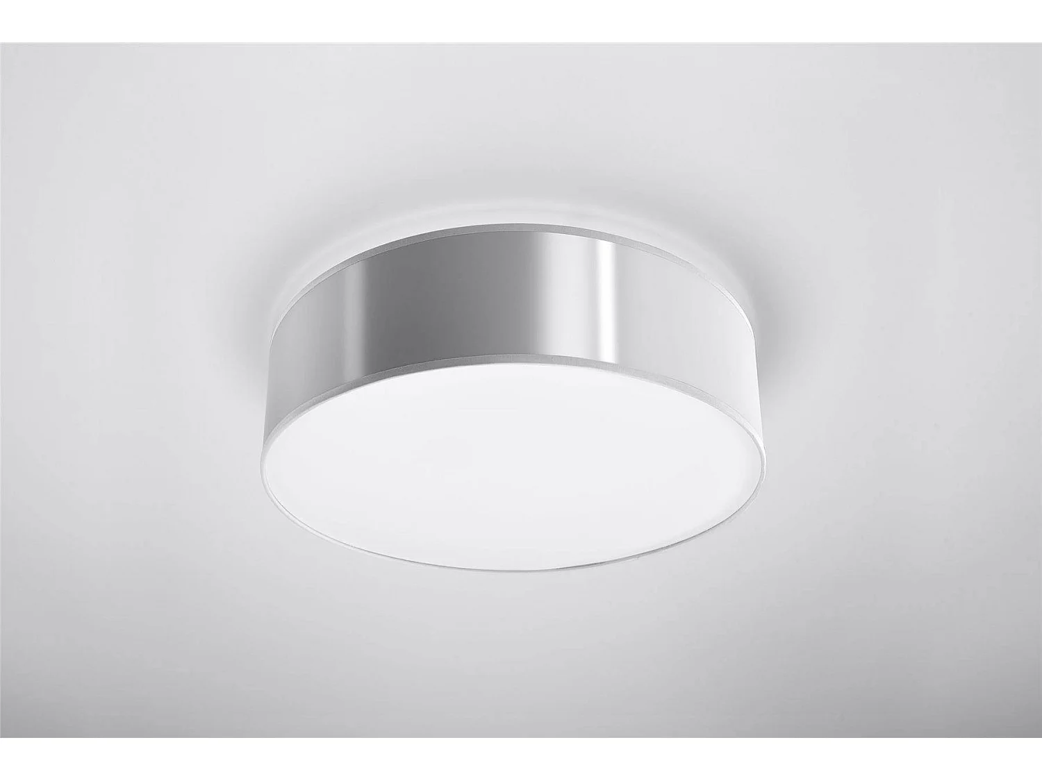 Plafondlampen Arena Minimalistisch Van  - 2 Lichtbronnen - L.35 X H.11 Cm - Grijs