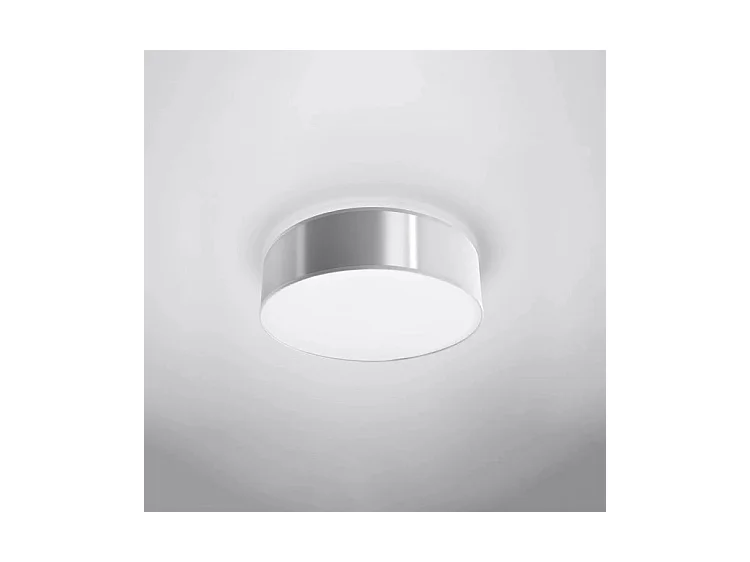 Sollux ARENA Plafonnier rond à 2 ampoules argentées, E27