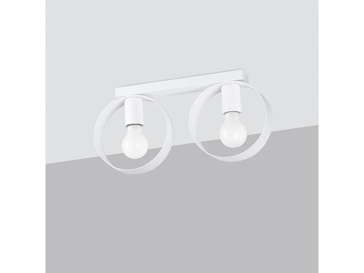 Plafondlampen Titran Modern Van  - 2 Lichtbronnen - L.40 X H.20 Cm - Wit